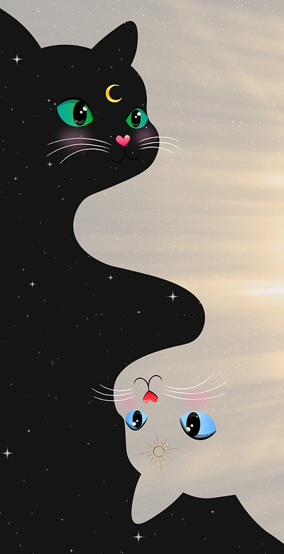 Cats illustration vector