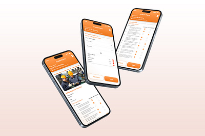 Contruction Mobile App - UI/UX Design app screens application design case study contruction design contruction list design contruction mobile app mobile design mobile project design project app uiux design