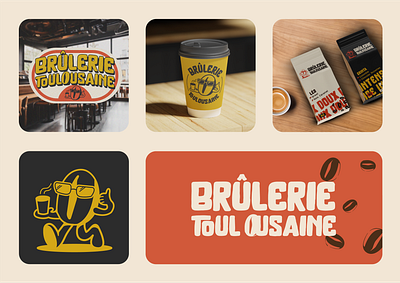 Brûlerie Toulousaine brand identity branding brûlerie café café français café identité visuelle café logo coffee coffee branding coffee french design illustration