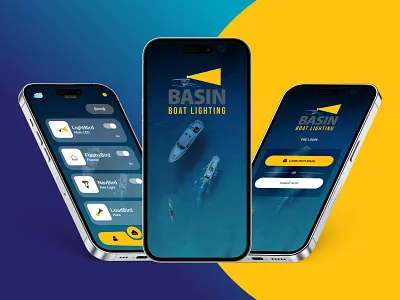 Basin Boat Lighting - Boat Equipment App UI Design app design app development app screen mobile app ui design uiux design