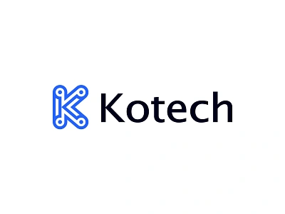 Kotech | Letter K Tech Logo Design company