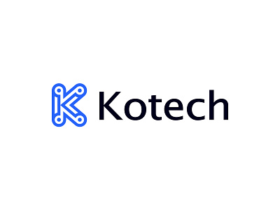 Kotech | Letter K Tech Logo Design company