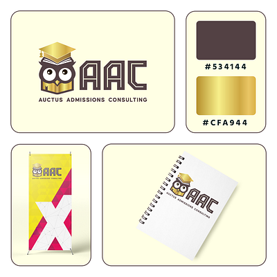 "AUCTUS ADMISSION CONSULTING" Logo Design app branding design graphic design illustration logo typography ui ux vector