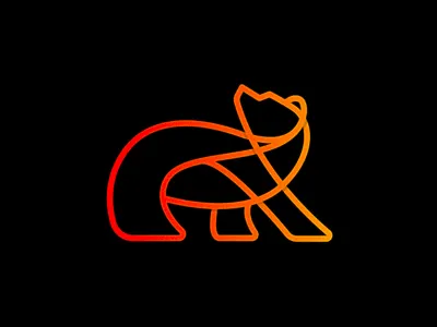 Bear logo concept bear concept illustrator lines logo minimalist ours sketch