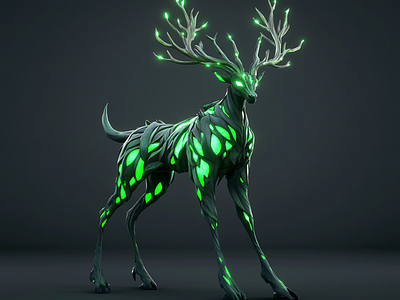 Ethereal Forest Keeper 3d 3d modelling 83gh4l7 blender cgi fantasy forest glowing guardian luminous magical