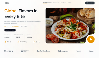 Global Flavors, Reimagined ui