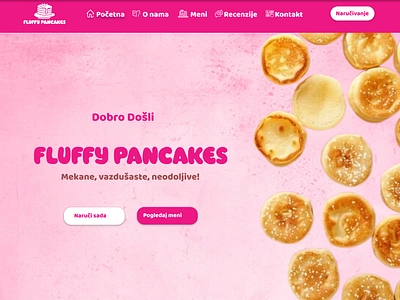 Website design - Fluffy pancakes figma uxuidesign websitedesign