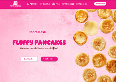 Website design - Fluffy pancakes figma uxuidesign websitedesign