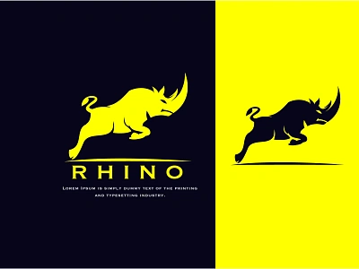 Rhino Logo african aggression angry animal dangerous rhino endangered herbivore horn horned logo for sale rare rhino logo rhinoceros silhouette strength strong vector wilderness wildlife zoo