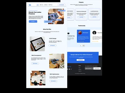 Landing Page for Service Provider Solutions design ui ui ux design web design