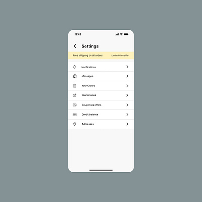 A vertical dropdown category list app design figma graphic design ui ux