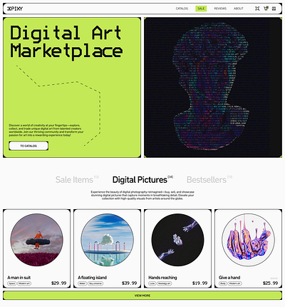 Digital Art Marketplace art design digital figma ui