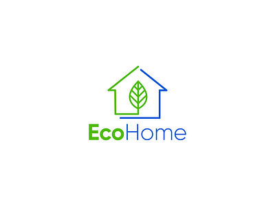 Ecohome logo creative logo design eco logo ecohome logo flat logo home logo icon logo illustration letter logo logo logo design minimalist logo simple logo wordmark logo