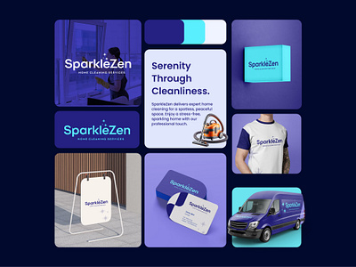 Sparklezen Cleaning logo branding brand branding clean cleaning cleaning services logo logo branding logobranding spark sparklezen