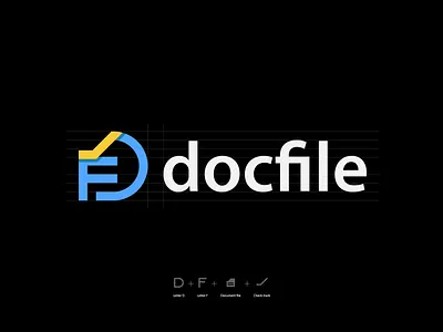 Docfile logo design, Letter D + Document + Check mark brand identity branding check mark logo company logo creative logo d logo design docfile logo document logo file logo icon letter mark logo logo design logodesigner logos logotype minimalist logo modern logo monogram wordmark logo