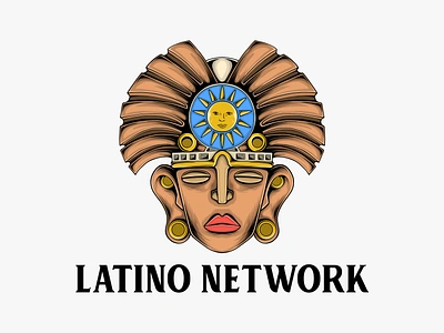 Latino Network branding design graphic design illustration logo vector vintage