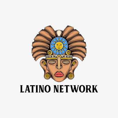 Latino Network branding design graphic design illustration logo vector vintage