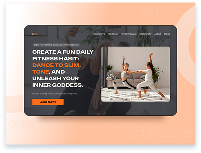 Go - Website✨ dance figma fitnes modern design ui ui desugn website yoga