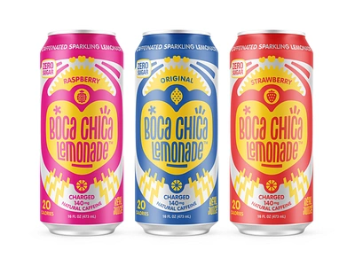 Boca Chica Lemonade branding can drink graphic design packagint