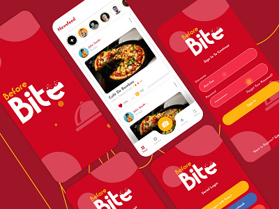 Before Bite - Food & Beverage App UI Design app design app development app screen application design mobile app ui ui design uiux design