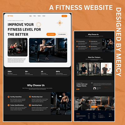 A FITNESS WEBSITE 3d animation app branding design graphic design logo marketing motion graphics seo ui ux web design website website design