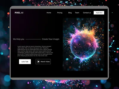 abstract art website landing page figma figma design graphic design landing page motion graphics ui ui design webiste design