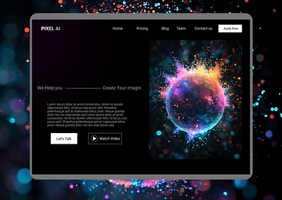 abstract art website landing page figma figma design graphic design landing page motion graphics ui ui design webiste design