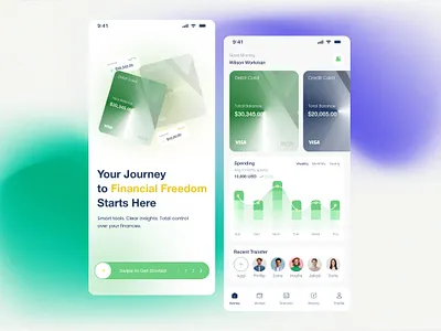 Fintech Startup App Design finance mobile app finance startup app fintech app fintech startup personal wallet app ui ux user interface wallet app ui