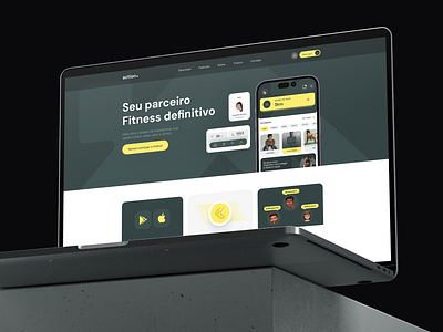 Action - Workout of the Day branding dailyui gym gymapp landingpage ui workout of the day