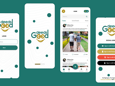 Good Deeds 4 U - Community Engagement App UI Design app design app development app screen mobile app ui design uiux user interface