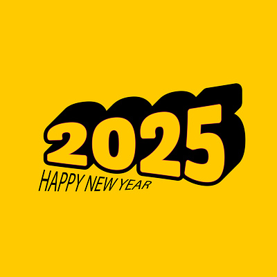 HAPPY NEW YEAR 2025 2025 design 2025 logo 3d branding design graphic design happy new year 2025 design illustration logo logo design new year design trending event 2025 typography ui vector