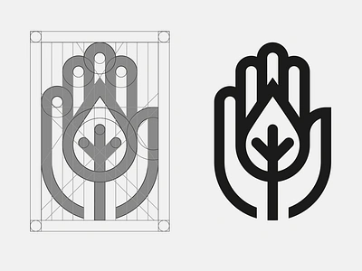 LOGO - HAND & TREE animal arbre bio branding design forest graphic design green hand icon identity illustration leaf logo tree ui vector wood