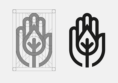 LOGO - HAND & TREE animal arbre bio branding design forest graphic design green hand icon identity illustration leaf logo tree ui vector wood