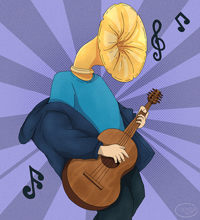 Musical man illustration design graphic design illustration procreate procreate illustration