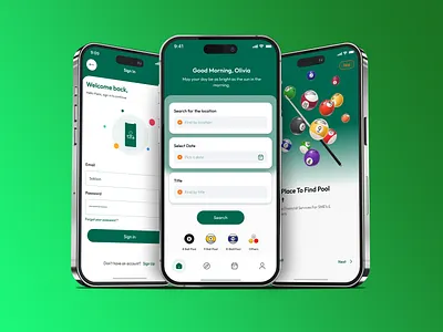 Pool Event Finding app Ui app appdesign appui appux event events eventsearch finderapp finding game gameevent nearby search ui uidesign uiux uiuxdesign
