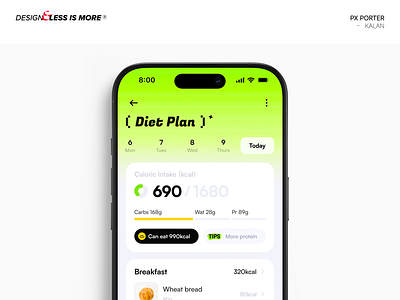 Refreshing & Vitality Diet Management APP UI Design mobile phone ui ux