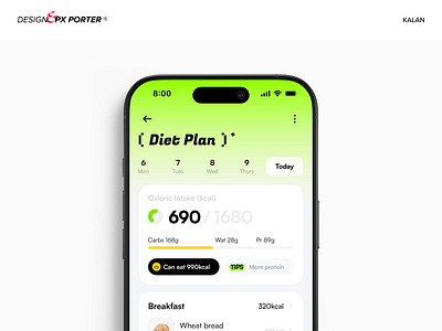 Diet Management APP UI Design mobile phone ui ux