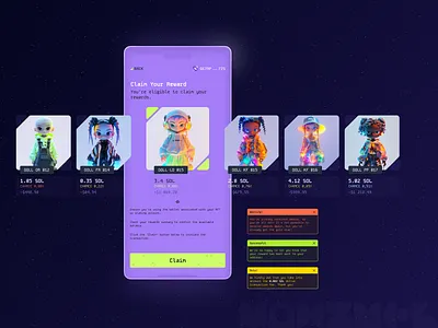 Claim Rewards app branding claim crypto design interface logo rewards success ui user ux warning web