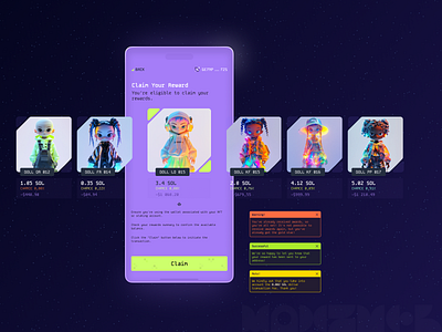 Claim Rewards app branding claim crypto design interface logo rewards success ui user ux warning web