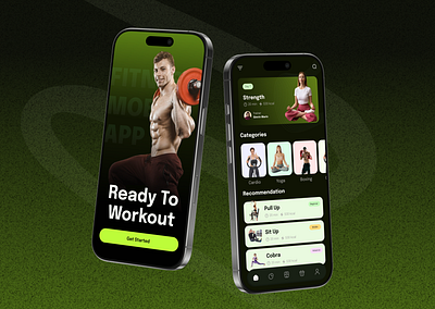 Splash Screen Mobile App Design - Daily UI Day 93/100 android app daily ui day 93 design dhaka ecommerce figma fitness fitness industry inspiration ios israt israt jahan mobile app push up ui uxisrat woman yoga