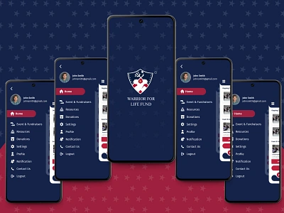 Warrior For Life Fund - Lifestyle App UI Design app design app screen app ui mobile app ui design uiux user interface