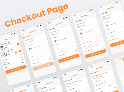 Checkout Page for E-Commerce Platform app belarus checkout design food app ui ux