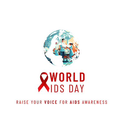 world aids day graphic design social media post