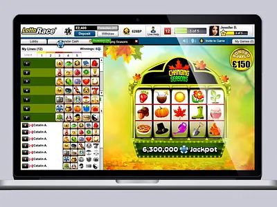 Facebook Online Slot Game - LottoRace animation branding graphic design motion graphics ui