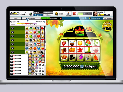 Facebook Online Slot Game - LottoRace animation branding graphic design motion graphics ui