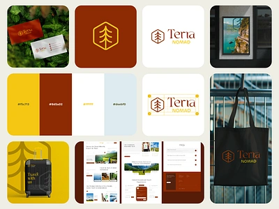 Terra Nomad adventure design adventure logo branding design eco friendly agency eco friendly branding eco friendly design eco friendly webdesign ecotourism environment environmental logo graphic design logo nature design print terra cotta design terra cotta logo travel travel agency webdesign