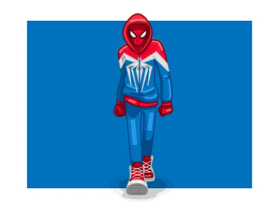 SPIDER-MAN 2d adobe illustrator fanart graphic design illustration marvel spider man vector vector illustration