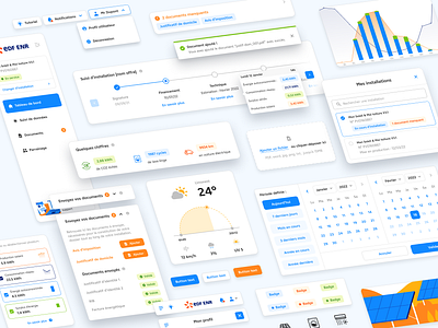 EDF ENR — Solar Panels UI components graphic design library photovolatïque solar panels styleguide ui ui kit ux