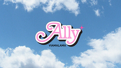 Ally Viamalama Logo 90s brand identity branding content creator graphic design influencer lipgloss aesthetic logo personal brand personal branding retro futuristic y2k