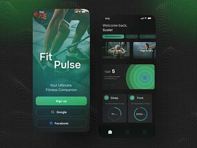 FitPulse | Fitness Training Tracker | Fitness Mobile App UI app design fitness mobile app health app mobile mobile app mobile design mobile ui ui uiux uiuxdesign web design